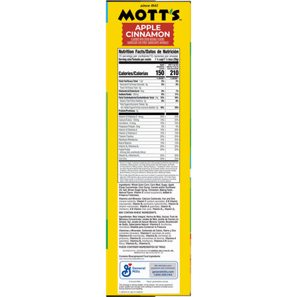 Mott's Apple Cinnamon Cereal, Made with Apple Puree, Whole Grain, Family Size, 20.8 oz