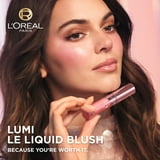 L'Oreal Paris Lumi Le Liquid Blush, Bold Highly Pigmented Blush, Dewy Worth It, 0.33 fl oz