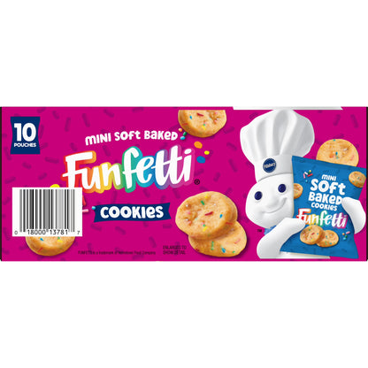 Pillsbury Funfetti Mini Soft Baked Cookies (10 Pouches)
