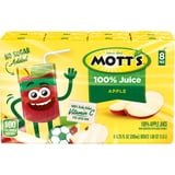(2 pack) Mott's 100% Apple Juice, 6.75 fl oz, 8 Count Boxes