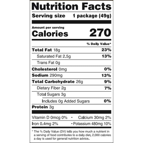 Great Value Cheddar & Sour Cream Ripple Potato Chips, 1.75 oz