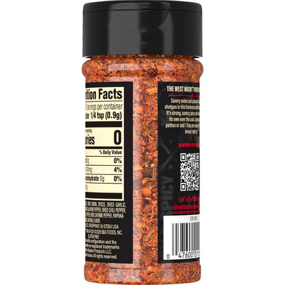 Weber BOLD Cowboy Burger, Onion and Jalapeno Burger Seasoning Blend, 5.75 oz Bottle