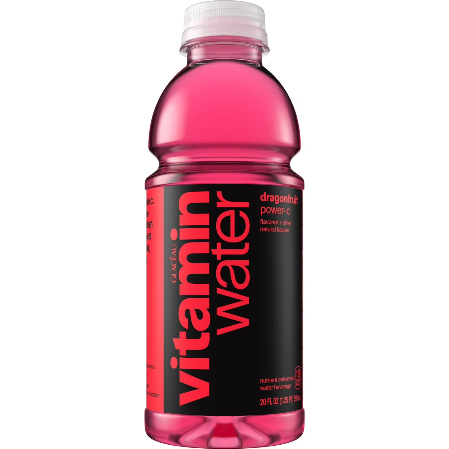 vitaminwater Power-C Dragonfruit Flavored Water Beverage Bottle, 20 fl oz