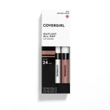 COVERGIRL Outlast All-Day Lip Color Liquid Lipstick And Moisturizing Topcoat, Longwear, Spiced Latte, Shiny Lip Gloss, Stays On All Day, Moisturizing Formula, Cruelty Free, Easy Two-Step Process