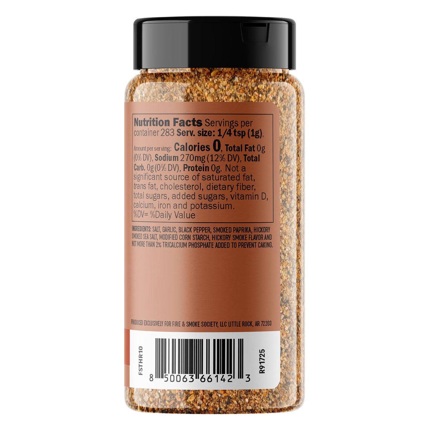 Fire & Smoke Society Texas Hickory BBQ Seasoning Blend for Grilling, 10 oz Mixed Spices & Seasonings
