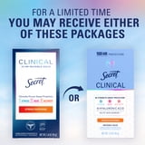Secret Clinical 100HR Antiperspirant Deodorant, Invisible Solid, Stress Response, 1.6 oz, 2 Pack