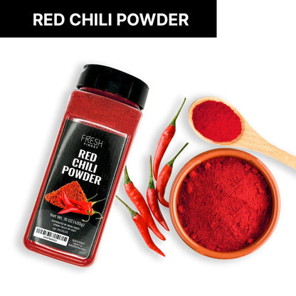 Chili Powder – Chili Powder with Rich Flavor – Finely Ground Hot Chili Powder for a Wide Range of Dishes - Bulk Chili Powder with Airtight Packaging – 15oz (430g)