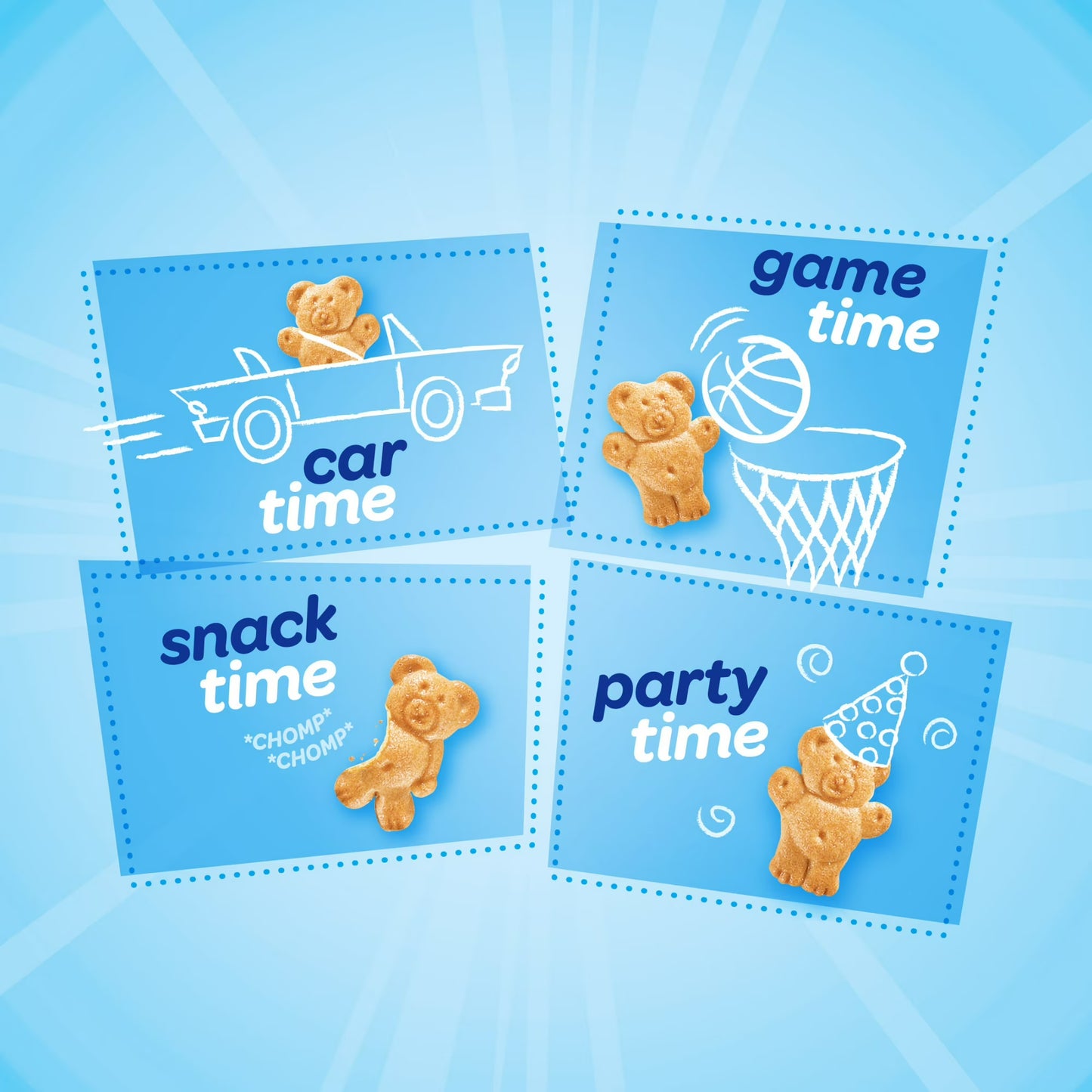 TEDDY GRAHAMS Honey Graham Snacks, 10 Kids Snack Packs
