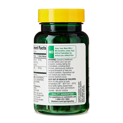 (3 pack) Spring Valley Ginkgo Biloba Extract Dietary Supplement Vegetarian Capsules for Memory Support, 120 mg, 90 Count