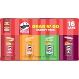 Pringles Potato Crisps Chips, Lunch Snacks, Variety Pack, 22oz Pack (16 Cans)