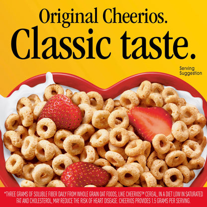 Cheerios, Heart Healthy Gluten Free Breakfast Cereal, Mega Size, 24 oz