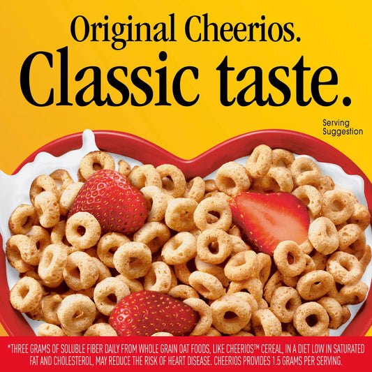 Cheerios, Heart Healthy Gluten Free Breakfast Cereal, Mega Size, 24 oz