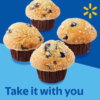 Marketside Baked Blueberry Muffins, 14 oz, 4 Count, Kosher Dairy