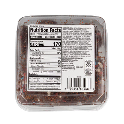 Freshness Guaranteed Brownie Bites with Patriotic Star Sprinkles, 22.2 oz (Baked and Sweet Dessert)