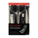 PR REV Revlon Men's Grooming Kit, Nail & Facial Hair Care Travel Kit, 5 Pieces