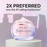 Olay Super Cream without SPF, Lightweight Face Moisturizer, 5-in-1 Skin Care Benefits - Hydrating, Brightening, Firming, Smoothing, and Evens - Niacinamide, Vitamin C, Collagen Peptide, 1.7 oz