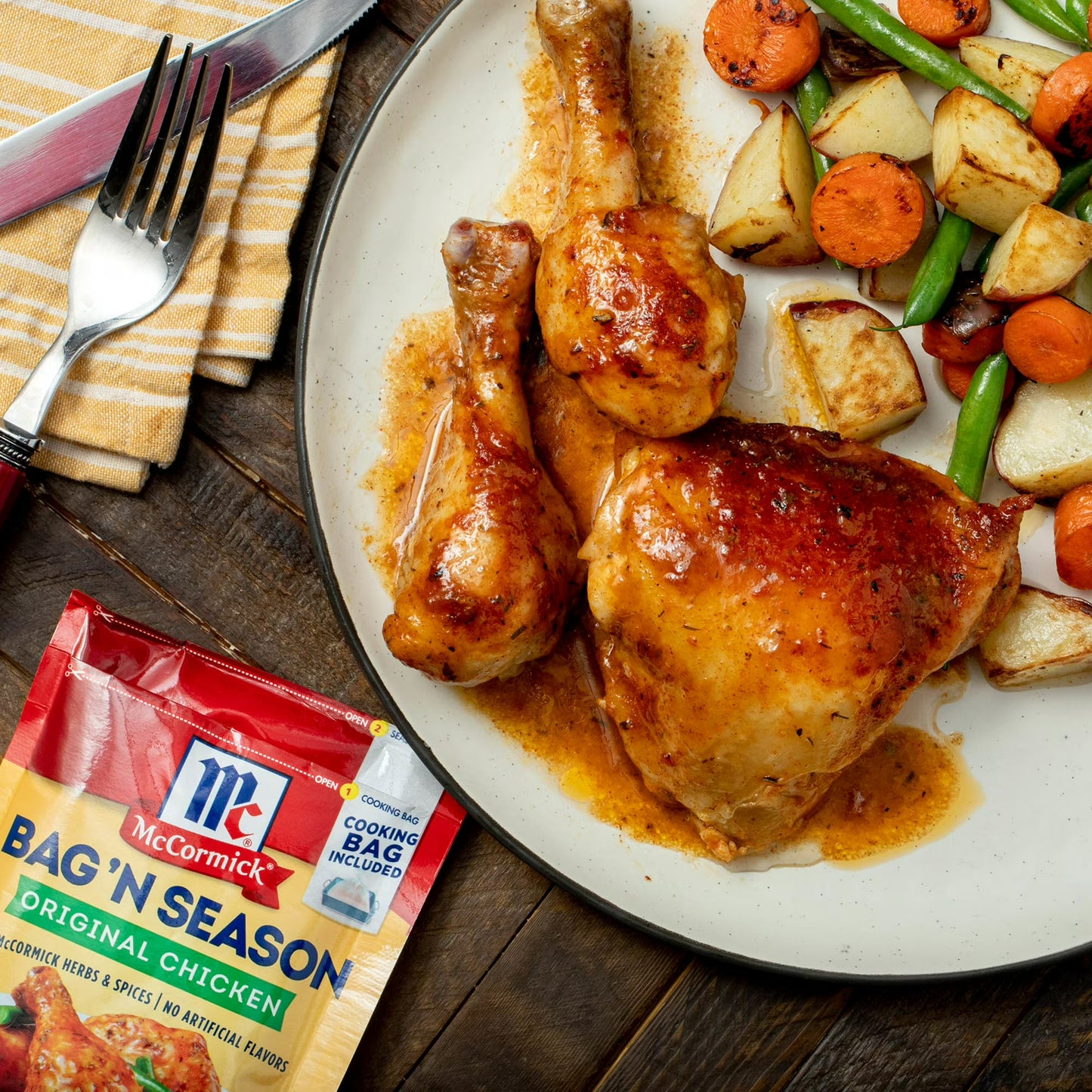 McCormick Bag 'n Season Original Chicken Cooking Bag & Seasoning Mix, 1.25 oz Packet
