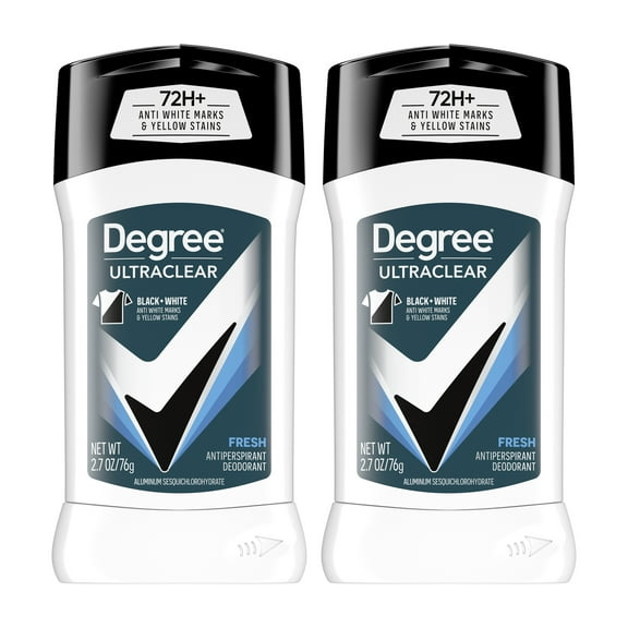 Degree Men UltraClear 72H Men's Antiperspirant Deodorant Stick, 2.7 oz Twin Pack