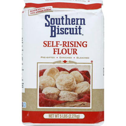 (4 pack) Southern Biscuit Self-Rising Flour, 100% Soft Wheat, 80 oz Bag