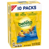 belVita Bite Size Snacks, Blueberry Crunchy Bites, 10 - 1 oz Snack Packs