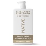 Native Body Wash for Women & Men, Sulfate Free, Sandalwood & Shea Butter, 36 fl oz