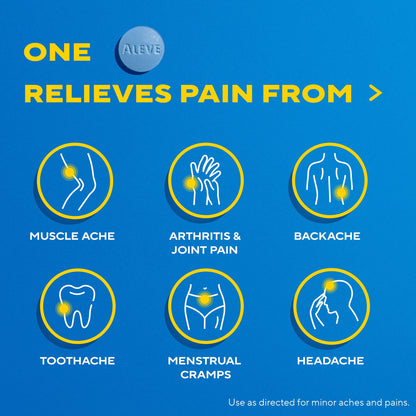 Aleve Back & Muscle Pain Reliever Naproxen Sodium Tablets, 90 Count
