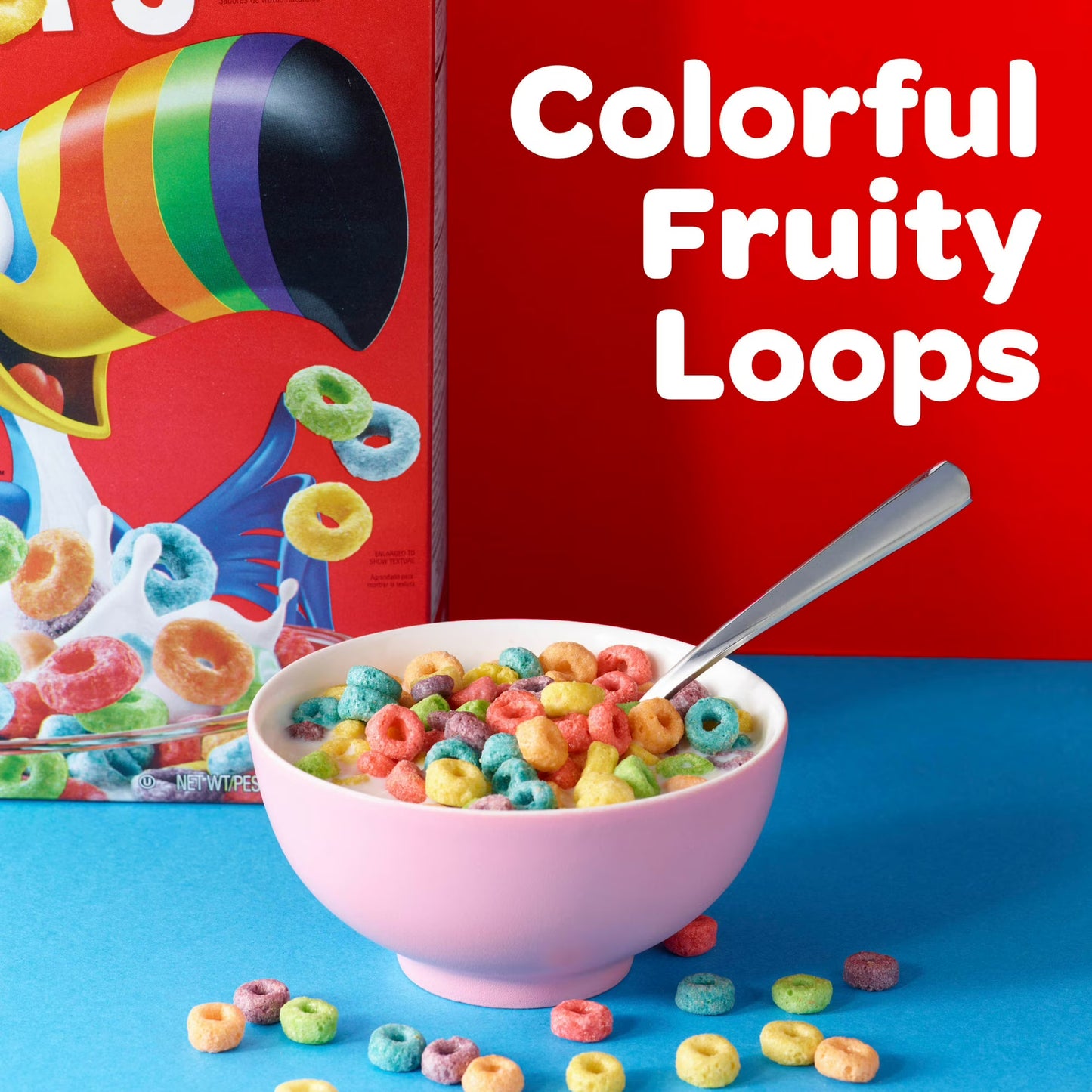 Kellogg's Froot Loops Original Breakfast Cereal, Good Source of Fiber, Mega Size, 24.7 oz