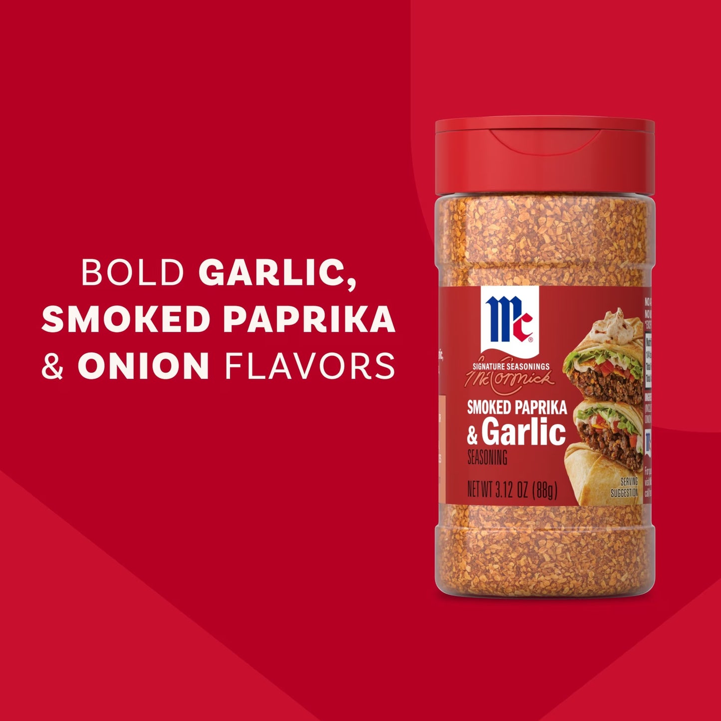 McCormick Smoked Paprika and Garlic Seasoning, 3.12 oz Bottle