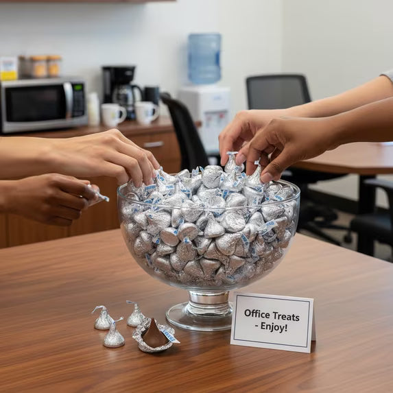 Hershey Milk Chocolate Kisses, 200 Pieces Individually Wrapped Candy, Chocolate Candy Bulk, 2 lb Silver Chocolate Candy for Parties