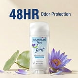 Secret Aluminum Free Deodorant, Clear Solid, Waterlily, 2.4 oz
