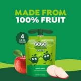 GoGo squeeZ No Sugar Added Apple Applesauce & Fruit Puree Pouches, 3.2 oz (4 Pack)