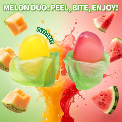 Amos Peelerz Gummy Candy Melon Mix, Natural Flavor Peelable Gummy Candy, 8.47oz (1Pack)