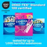 Tampax Pearl Tampons, with LeakGuard Braid, Regular Absorbency, Unscented, 18 Count