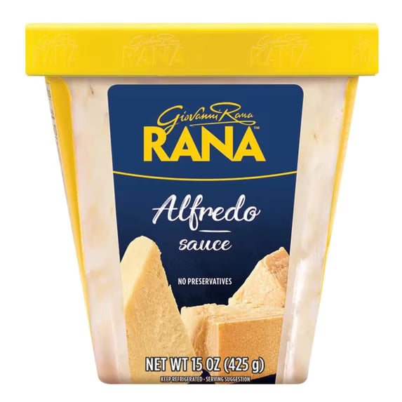 Giovanni Rana Alfredo Premium Pasta Topping Jar (Family Size, 15oz), Serving Size, 1, Refrigerated