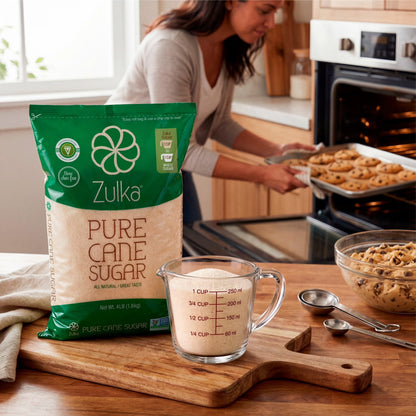 Zulka Pure Cane Sugar, 4 lb, Contains No Allergens