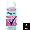 Degree Women Whole Body Deodorant Spray for Women Rose & Waterlily Scent Aluminum Free, 4 oz