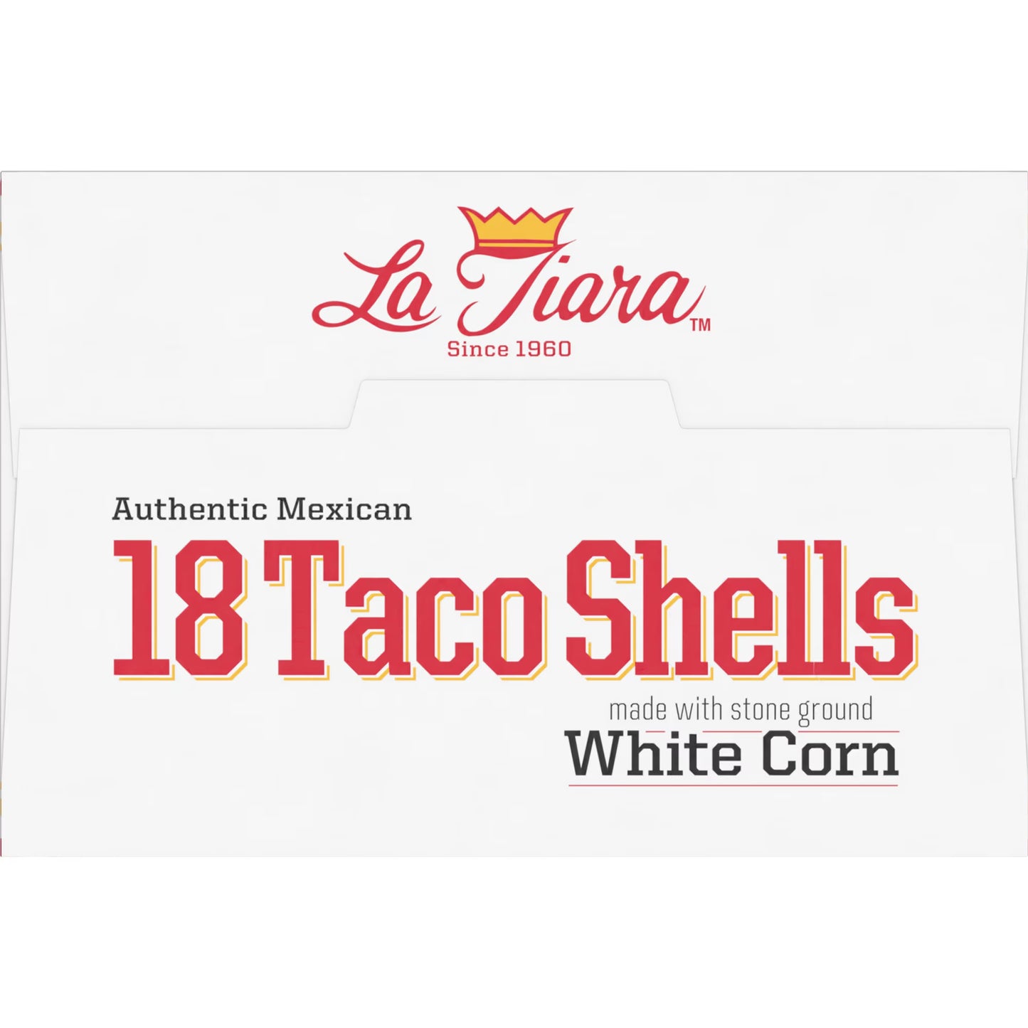 La Tiara Authentic Mexican White Corn Taco Shells, Meal Prep, 18 Count, 3.8 oz