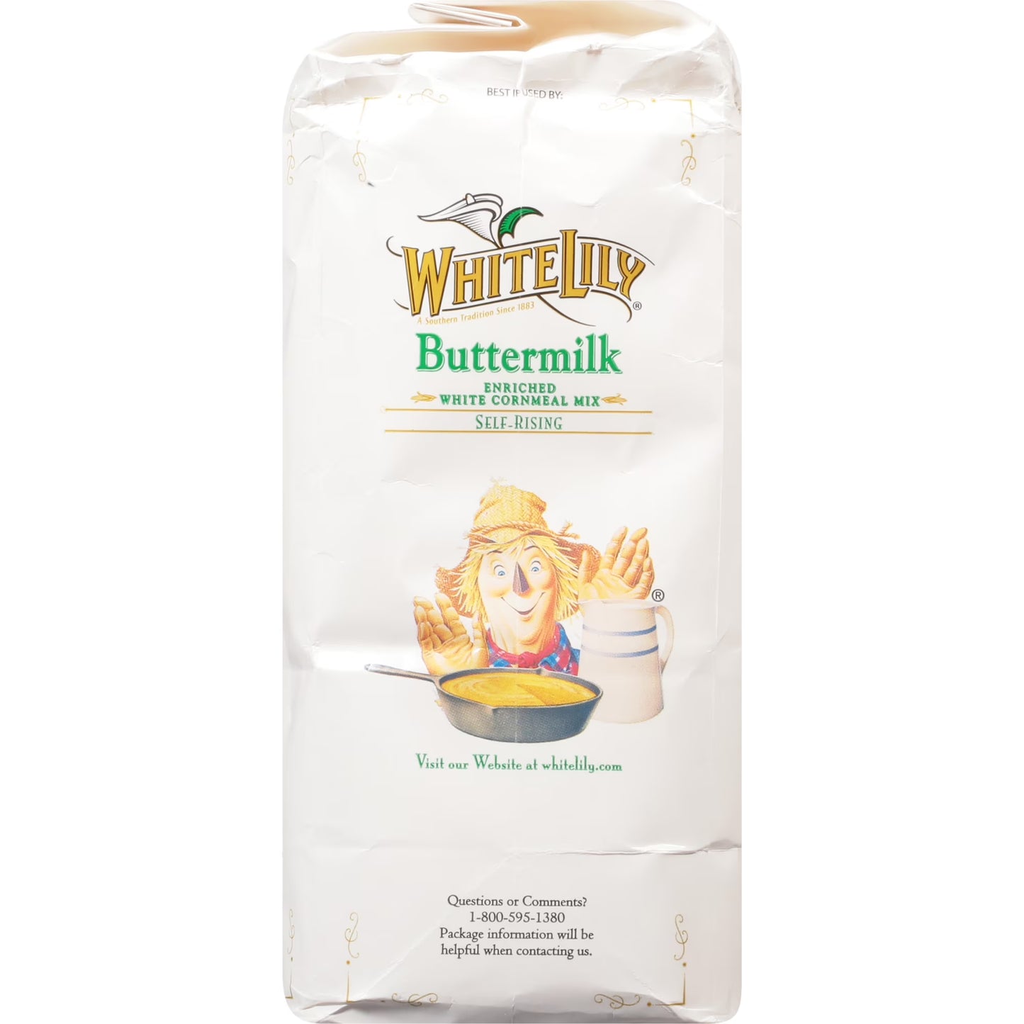 White Lily Self-Rising Buttermilk White Cornmeal Mix, 5 lb Bag