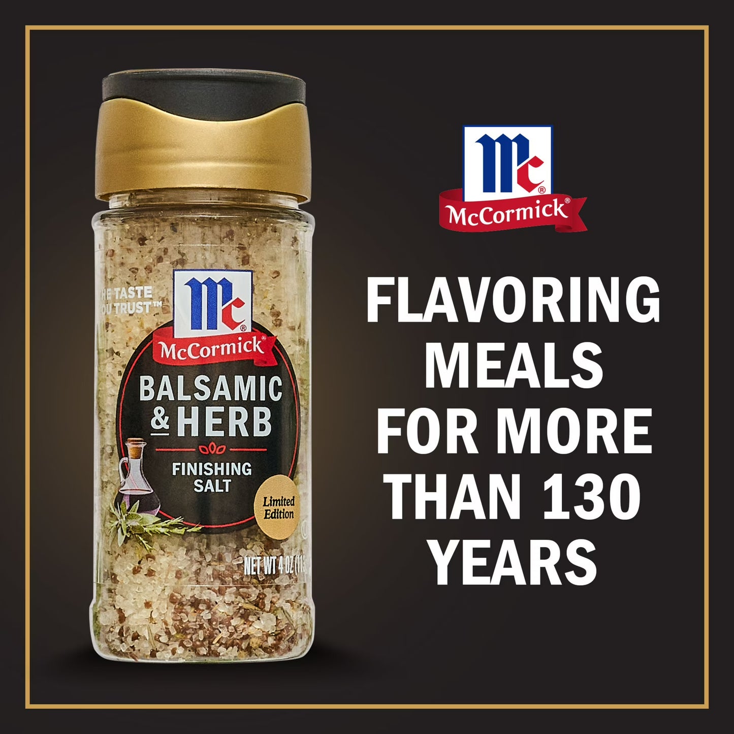 McCormick Balsamic & Herb Finishing Salt, 4.0 oz Bottle