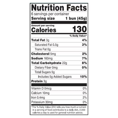bettergoods French Brioche Hot Dog Buns, 9.52 oz., 6 Count, Shelf-Stable