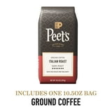Peet's Coffee Italian Roast Premium Dark Roast Ground Coffee, Arabica, 10.5 oz