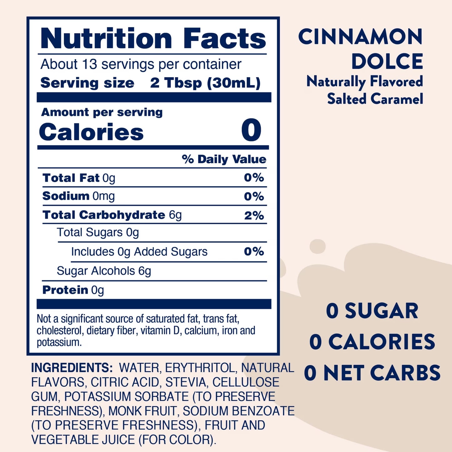 Jordan's Skinny Mixes Naturally Sweetened Cinnamon Dolce Syrup, 375 mL