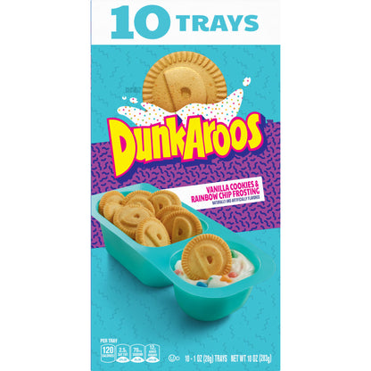 Dunkaroos Vanilla Cookies and Rainbow Chip Frosting, 10 Count, 10 oz