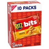 RITZ Bits Cheese Sandwich Crackers, Lunch Snacks for Kids and Adults, 10 Snack Packs