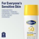 Cetaphil Sheer Mineral Face Sunscreen Moisturizing Drops, SPF 50, Travel Size, 1.7 fl oz