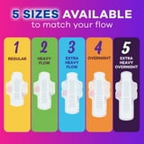Always Radiant Feminine Pads with Wings, Size 1, Regular Absorbency, Scented, 30 Count