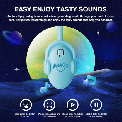 AMOS Music Lollipop Suckers Tastysounds Lollipop Fat Free Blueberry, Creative Gift Party