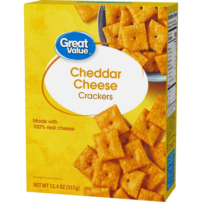 (6 pack) Great Value Cheese Crackers, 12.4 oz