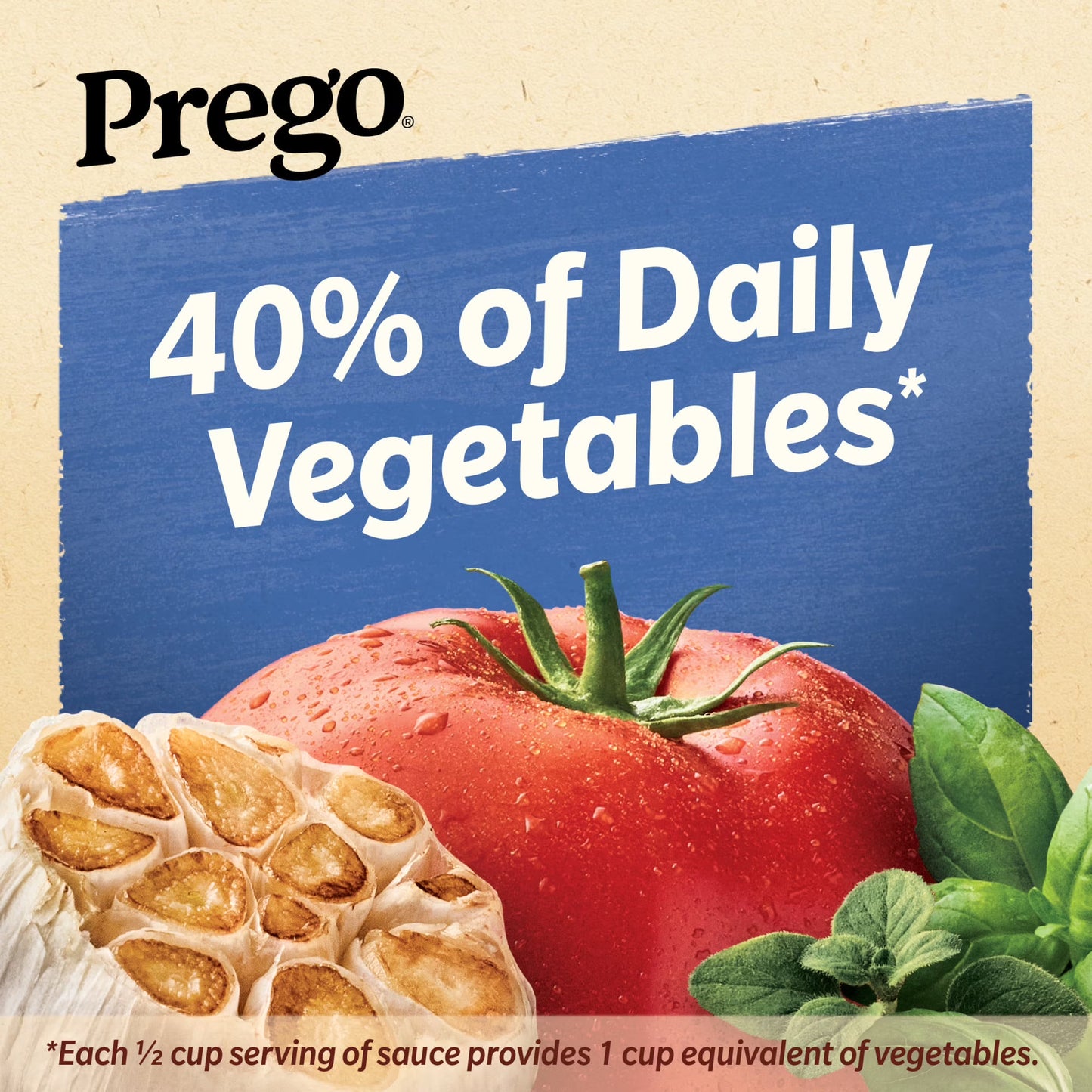 Prego Roasted Garlic and Herb Pasta Sauce, 45 oz Jar