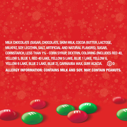 M&M's Milk Chocolate Christmas Candy - 10 oz Bag